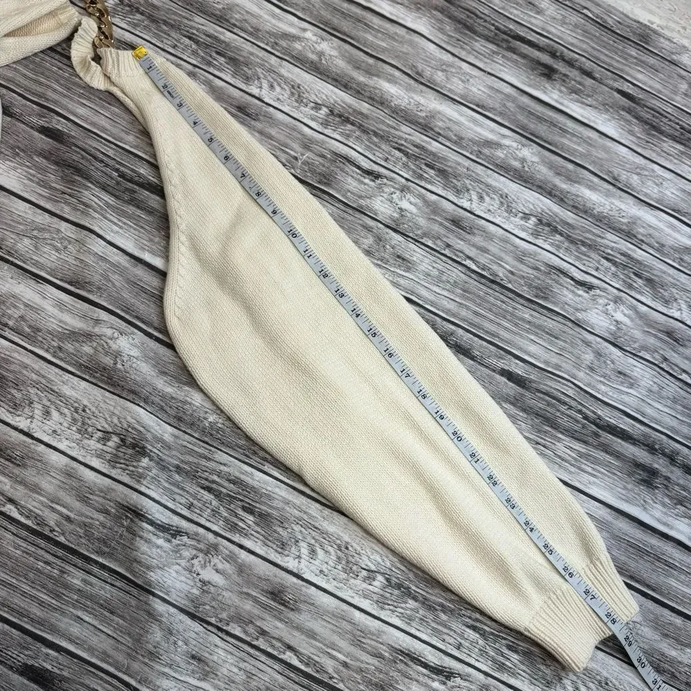 Bubish Women's Ava Bolero Shrug One Size Ivory Knit REVOLVE Chain Neck